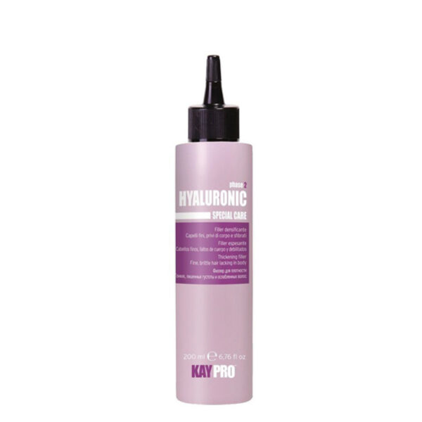 Уплътняващ филър с хиалурон KAYPRO Hyaluronic Filler, за плътност и обем на тънка коса, 200мл