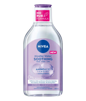 Успокояваща мицеларна вода за чувствителна кожа NIVEA Soothing , с аминокиселинен комплекс , 400 мл