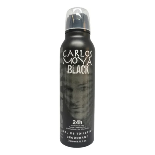 CARLOS MOYA Black – Дезодорант спрей за мъже с дълготрайна защита против изпотяване