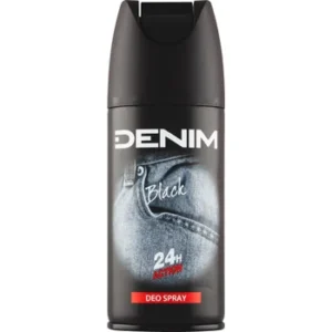 Denim Black – Мъжки дезодорант спрей с интензивен аромат и 24-часова защита, 150 мл