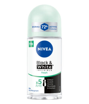 Дамски дезодорант рол-он NIVEA Black & White Invisible Fresh, 50 мл