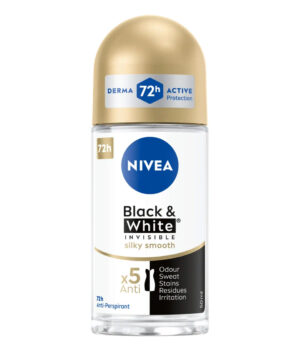 Дамски дезодорант рол-он NIVEA Black & White Invisible Silky Smooth, 50 мл