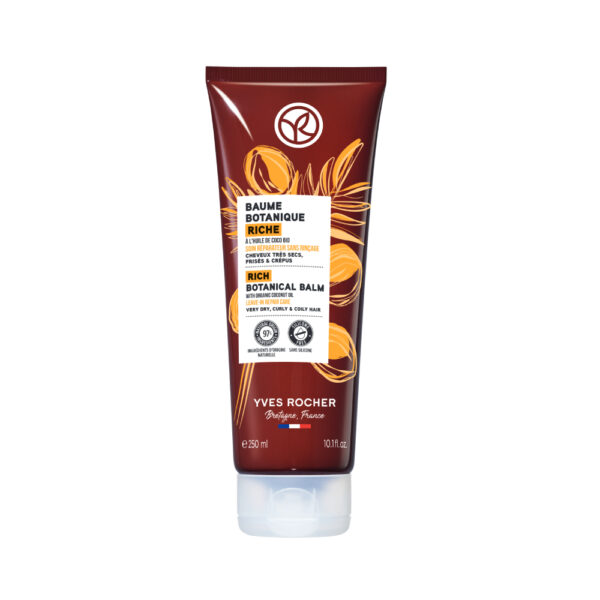 Многофункционален растителен балсам за суха и увредена коса Yves Rocher, без изплакване, 250 мл