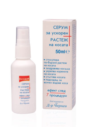 Серум за ускорен растеж EVTERPA с екстракт от коприва, за тънка и изтощена коса , 50 мл