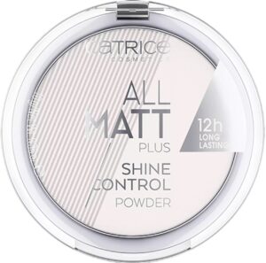 Catrice All Matt Plus Shine Control 001– матираща пудра за лице с 12‑часов ефект и светлоотразителни пигменти, неутралнен цвят, 10 гр.
