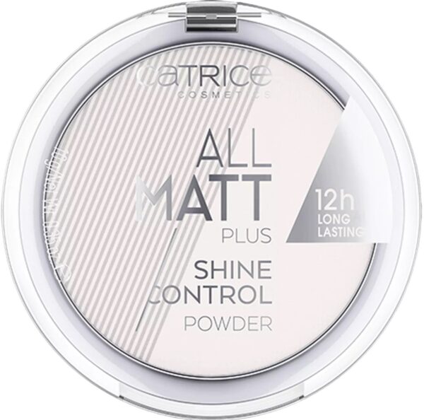 Catrice All Matt Plus Shine Control 001– матираща пудра за лице с 12‑часов ефект и светлоотразителни пигменти, неутралнен цвят, 10 гр.