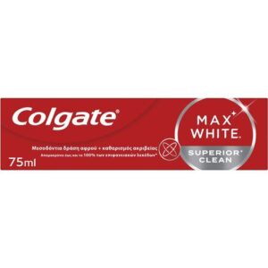 Colgate Max White Superior Clean – паста за бели зъби и дълбока чистота, 75 мл