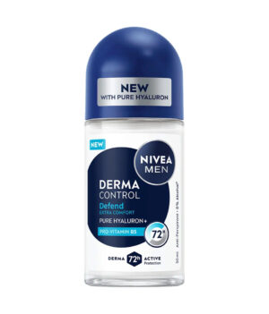 Nivea Men Derma Control Cool Defend – мъжки рол-он с хиалуронова киселина и 72 ч. охлаждаща защита, 50 мл