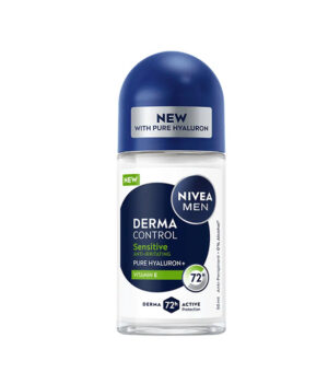 Nivea Men Derma Control Sensitive – мъжки рол-он с хиалуронова киселина и витамин Е за чувствителна кожа, 50 мл