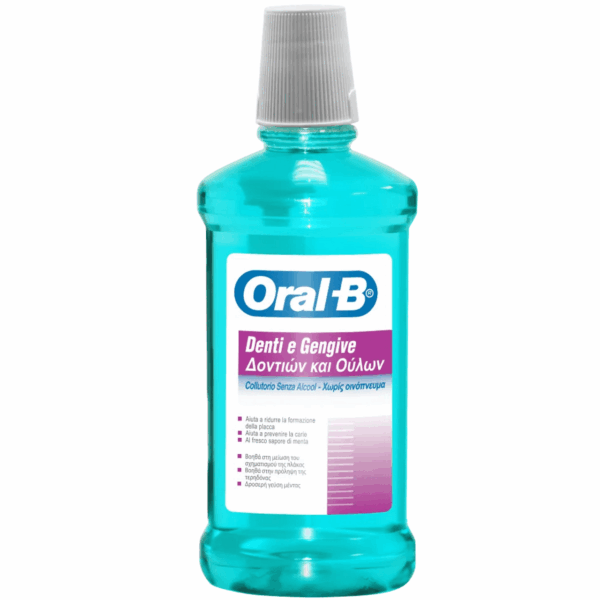 Oral-B Denti e Gengive – вода за уста без алкохол за здрава усмивка и свеж дъх, 500 мл