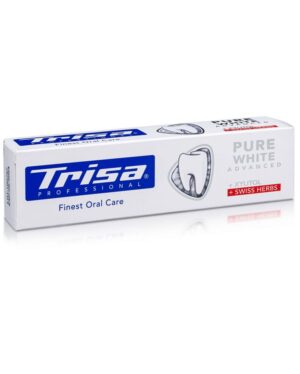 Trisa Pure White – избелваща паста за зъби с билки и без флуор, 75 мл