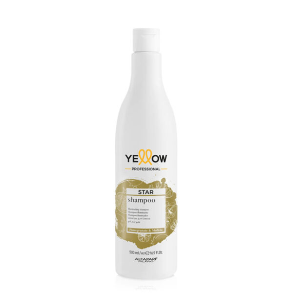 Yellow Star Shampoo – шампоан за интензивен блясък с нар и вербаскум, 500 мл