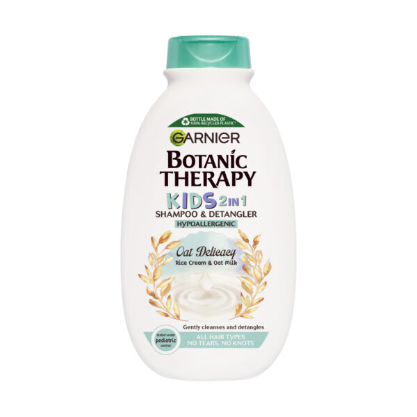 Garnier Botanic Therapy Kids 2в1 – Шампоан и балсам за лесно разресване с овесено мляко, 250 мл