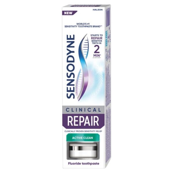 Sensodyne Clinical Repair Active Clean – клинично доказана грижа за чувствителни зъби, 75 мл