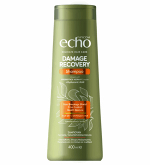 Шампоан Echo Damage Recovery – флакон с формула за възстановяване, укрепване и блясък на увредената коса.