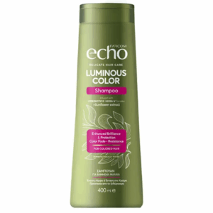 Шампоан Echo Luminous Color – флакон с формула за защита на цвета, блясък и подхранване на боядисаната коса.
