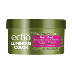 Маска Echo Luminous Color – буркан с интензивна формула за защита на цвета, възстановяване и блясък на боядисаната коса.