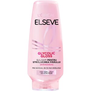Балсам Elseve Glycolic Gloss – флакон с формула за подхранване, гладкост и сияен блясък на косата.