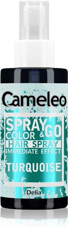 DELIA CAMELEO Оцветяващ спрей тюркоаз 150 мл – временен цветен спрей за коса.