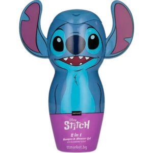 Sence Disney Stitch 2 в 1 детски душгел и шампоан – бутилка с дизайн на Stitch и аромат на боровинка