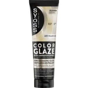Опаковка на Syoss Color Glaze Platinum – тонер за коса за студен платинен нюанс