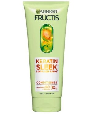 Garnier Fructis Keratin Sleek балсам за коса 200 мл подхранващ и изглаждащ