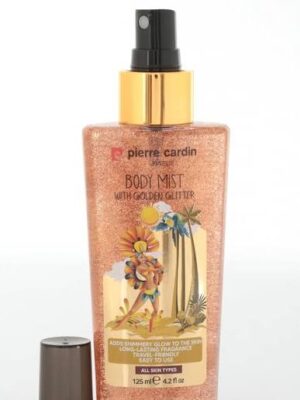 Pierre Cardin Golden Glitter Body Mist ароматен спрей за тяло със златист блясък.