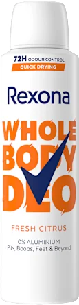 Rexona Whole Body Fresh Citrus дамски дезодорант спрей 0% алуминий 150 мл.