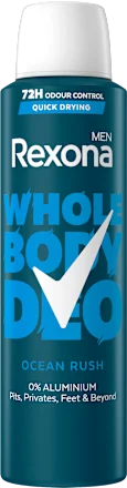 Rexona Whole Body Ocean Rush 0% Алуминий Мъжки Дезодорант 150 мл