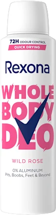 Rexona Whole Body Wild Rose дамски дезодорант спрей 0% алуминий, 150 мл.