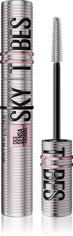 Maybelline New York Sky High Tubes тубинг спирала в черна опаковка за удължаване и разделяне на миглите.