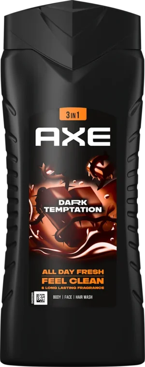 AXE DARK TEMPTATION 3В1 МЪЖКИ ДУШ ГЕЛ 400МЛ.