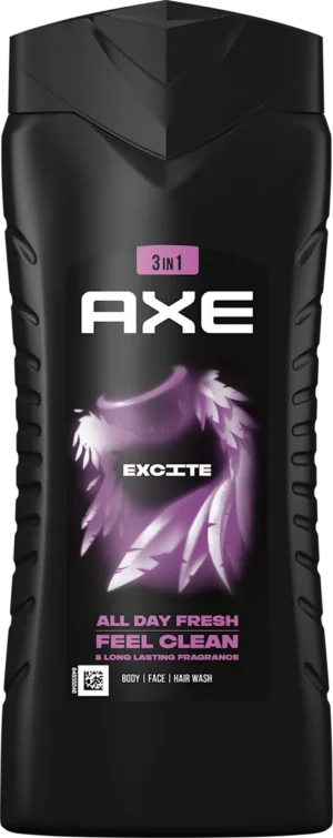 AXE EXCITE 3В1 МЪЖКИ ДУШ ГЕЛ 400МЛ. AXE EXCITE 3В1 МЪЖКИ ДУШ ГЕЛ 400МЛ.