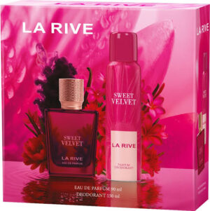 ДАМСКИ КОМПЛЕКТ LA RIVE SWEET VELVET-ПАРФЮМНА ВОДА 90МЛ.+ДЕЗОДОРАНТ 150МЛ.